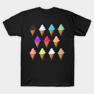 Variety of Ice Cream Flavors T-Shirt